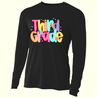 Third Grade Colorful Letters 89-141 - Adult Cooling Performance Long Sleeve Tee Thumbnail