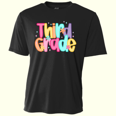 Third Grade Colorful Letters 89-141 - Adult Cooling Performance Short Sleeve Tee Thumbnail