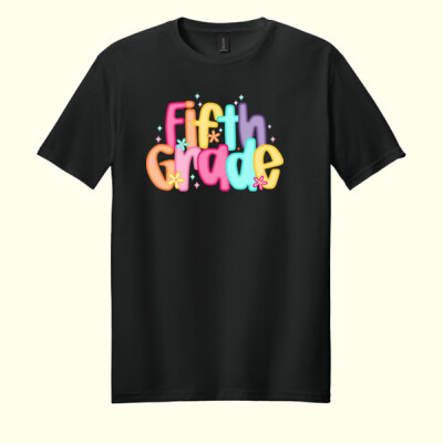 Fifth Grade Colorful Letters 89-142 - Adult Softstyle ® T Shirt Thumbnail