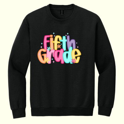 Fifth Grade Colorful Letters 89-142 - Heavy Blend Crewneck Sweatshirt Thumbnail