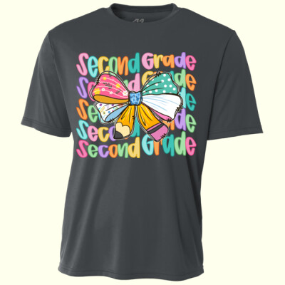 Second Grade Coquette Bow 89-144 - Youth Cooling Performance Short Sleeve Tee Thumbnail