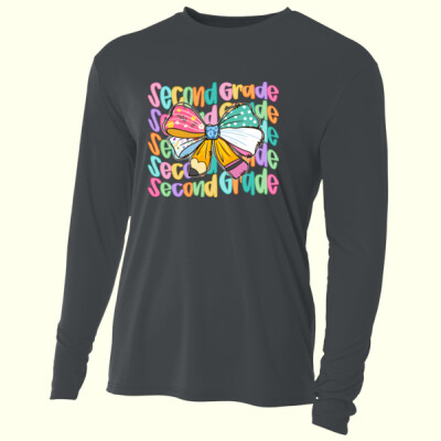Second Grade Coquette Bow 89-144 - Adult Cooling Performance Long Sleeve Tee Thumbnail