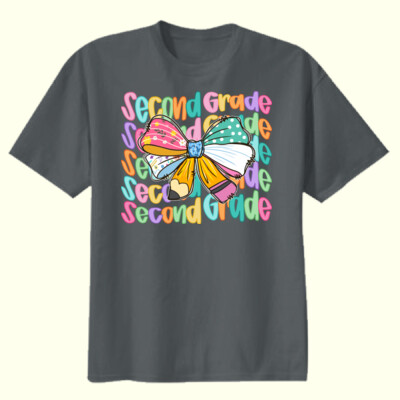 Second Grade Coquette Bow 89-144 - Youth Heavy Cotton 100% Cotton T Shirt Thumbnail