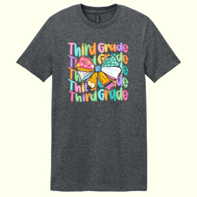 Third Grade Coquette Bow 89-145 - Adult Softstyle ® T Shirt Thumbnail
