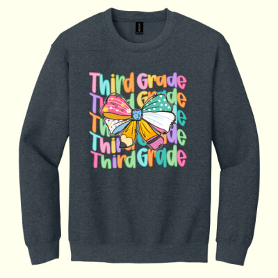 Third Grade Coquette Bow 89-145 - Heavy Blend Crewneck Sweatshirt Thumbnail
