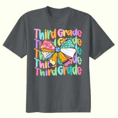 Third Grade Coquette Bow 89-145 - Youth Heavy Cotton 100% Cotton T Shirt Thumbnail