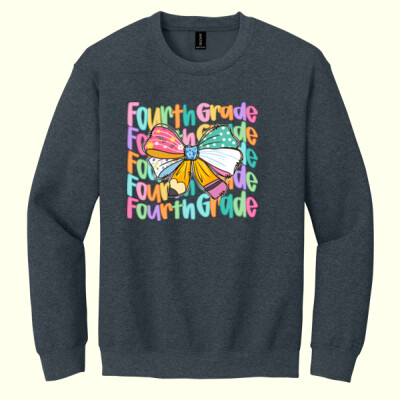 Fourth Grade Coquette Bow 89-146 - Heavy Blend Crewneck Sweatshirt Thumbnail