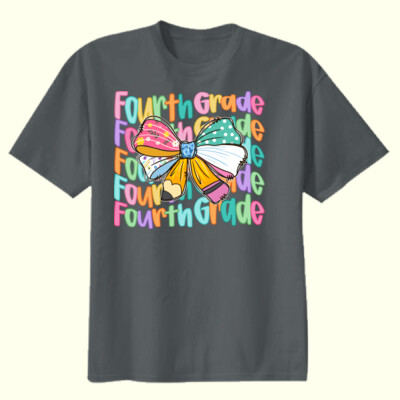 Fourth Grade Coquette Bow 89-146 - Youth Heavy Cotton 100% Cotton T Shirt Thumbnail