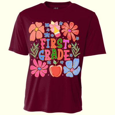 First Grade Flowers 89-147 - Youth Cooling Performance Short Sleeve Tee Thumbnail