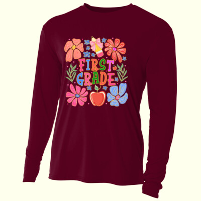 First Grade Flowers 89-147 - Adult Cooling Performance Long Sleeve Tee Thumbnail