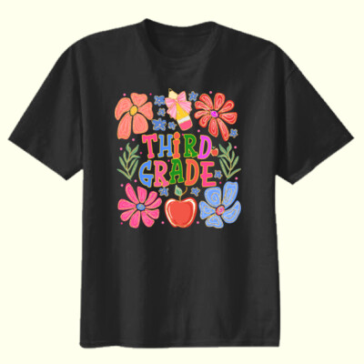 Third Grade Flowers 89-149 - Youth Heavy Cotton 100% Cotton T Shirt Thumbnail