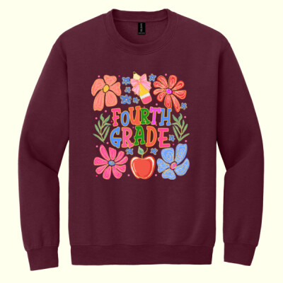 Fourth Grade Flowers 89-150 - Heavy Blend Crewneck Sweatshirt Thumbnail