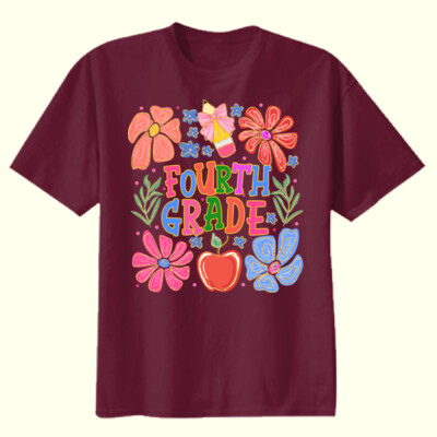 Fourth Grade Flowers 89-150 - Youth Heavy Cotton 100% Cotton T Shirt Thumbnail