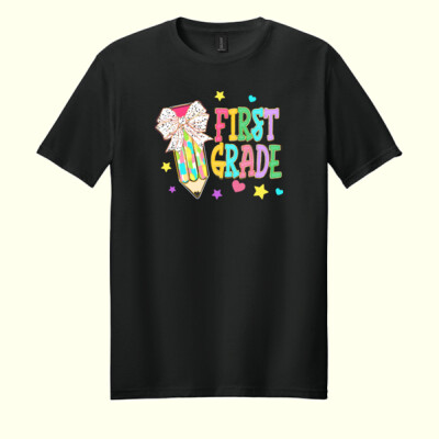 First Grade Preppy Pencil 89-151 - Adult Softstyle ® T Shirt Thumbnail