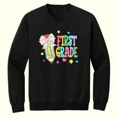 First Grade Preppy Pencil 89-151 - Heavy Blend Crewneck Sweatshirt Thumbnail
