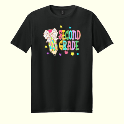 Second Grade Preppy Pencil 89-152 - Adult Softstyle ® T Shirt Thumbnail
