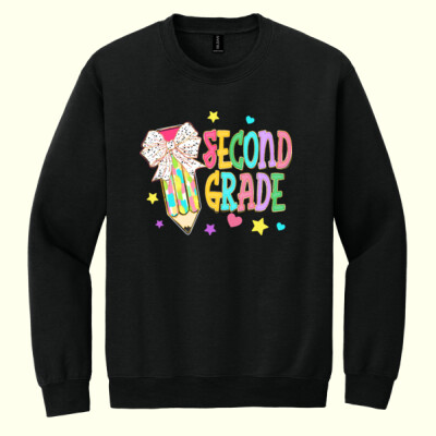 Second Grade Preppy Pencil 89-152 - Heavy Blend Crewneck Sweatshirt Thumbnail