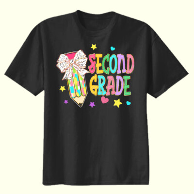 Second Grade Preppy Pencil 89-152 - Youth Heavy Cotton 100% Cotton T Shirt Thumbnail