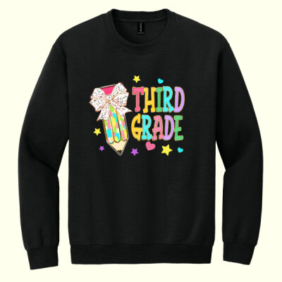 Third Grade Preppy Pencil 89-153 - Heavy Blend Crewneck Sweatshirt Thumbnail