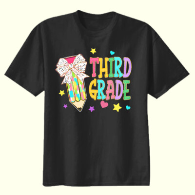 Third Grade Preppy Pencil 89-153 - Youth Heavy Cotton 100% Cotton T Shirt Thumbnail