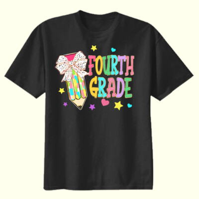 Fourth Grade Preppy Pencil 89-154 - Youth Heavy Cotton 100% Cotton T Shirt Thumbnail