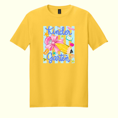 Kindergarten Pencil Coquette 96-140 - Adult Softstyle ® T Shirt Thumbnail
