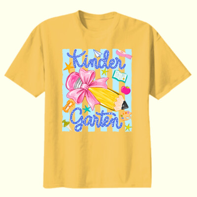 Kindergarten Pencil Coquette 96-140 - Youth Heavy Cotton 100% Cotton T Shirt Thumbnail