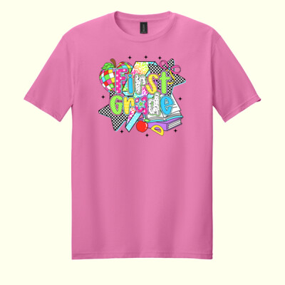 First Grade Retro 89-159 - Adult Softstyle ® T Shirt Thumbnail
