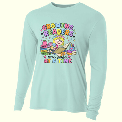 Growing Readers One Page at a Time 99-309 - Adult Cooling Performance Long Sleeve Tee Thumbnail