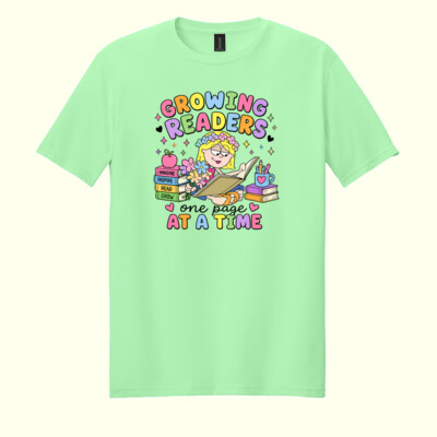 Growing Readers One Page at a Time 99-309 - Adult Softstyle ® T Shirt Thumbnail