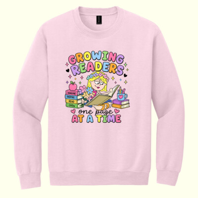 Growing Readers One Page at a Time 99-309 - Heavy Blend Crewneck Sweatshirt Thumbnail