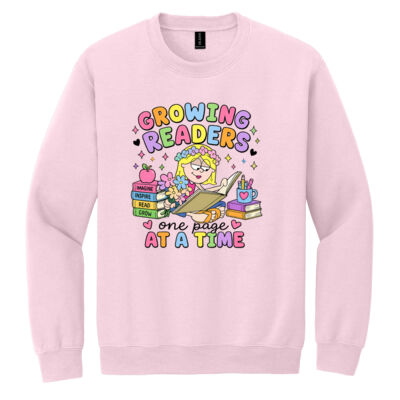 Growing Readers One Page at a Time 99-309 - Heavy Blend Crewneck Sweatshirt Thumbnail
