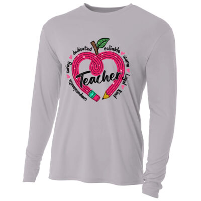 Teacher Heart 99-308 - Adult Cooling Performance Long Sleeve Tee Thumbnail