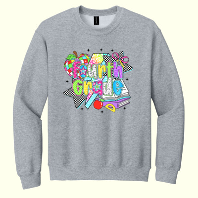Fourth Grade Retro 89-162 - Heavy Blend Crewneck Sweatshirt Thumbnail