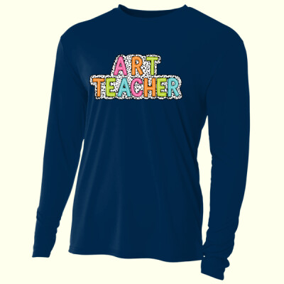 Art Teacher Polka Dots 83-401 - Adult Cooling Performance Long Sleeve Tee Thumbnail