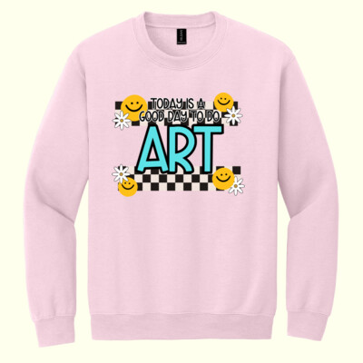 Today Is a Good Day to Do Art 83-405 - Heavy Blend Crewneck Sweatshirt Thumbnail