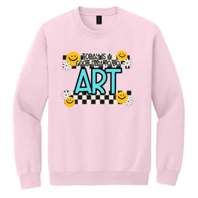 Today Is a Good Day to Do Art 83-405 - Heavy Blend Crewneck Sweatshirt Thumbnail