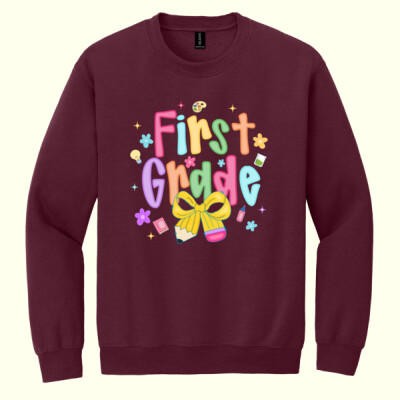 First Grade Bow 89-169 - Heavy Blend Crewneck Sweatshirt Thumbnail
