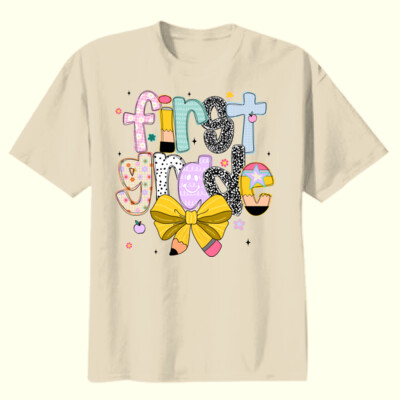 First Grade Coquette Pencil 89-184 - Youth Heavy Cotton 100% Cotton T Shirt Thumbnail