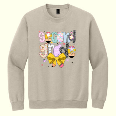 Second Grade Coquette Pencil Bow 89-185 - Heavy Blend Crewneck Sweatshirt Thumbnail