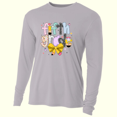 Fifth Grade Coquette Pencil Bow 89-187 - Adult Cooling Performance Long Sleeve Tee Thumbnail
