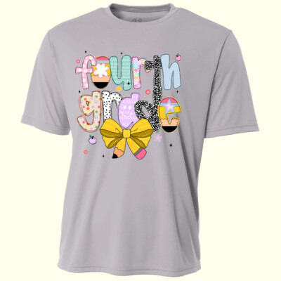 Fourth Grade Coquette Pencil Bow 89-188 - Youth Cooling Performance Short Sleeve Tee Thumbnail