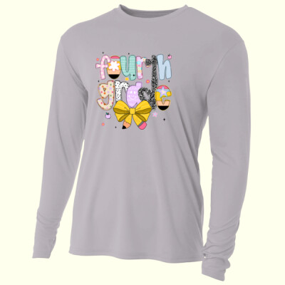 Fourth Grade Coquette Pencil Bow 89-188 - Adult Cooling Performance Long Sleeve Tee Thumbnail