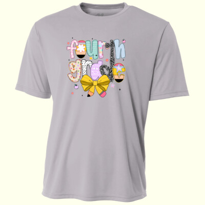 Fourth Grade Coquette Pencil Bow 89-188 - Adult Cooling Performance Short Sleeve Tee Thumbnail