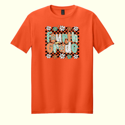 Fourth Grade Checkered 89-189 - Adult Softstyle ® T Shirt Thumbnail