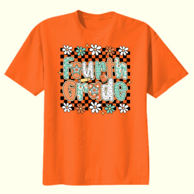 Fourth Grade Checkered 89-189 - Youth Heavy Cotton 100% Cotton T Shirt Thumbnail