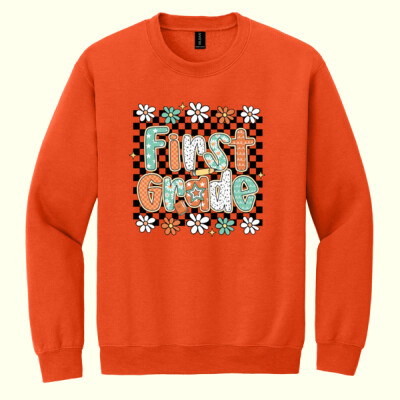 First Grade Checkered 89-192 - Heavy Blend Crewneck Sweatshirt Thumbnail