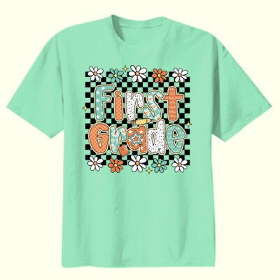 First Grade Checkered 89-192 - Youth Heavy Cotton 100% Cotton T Shirt Thumbnail