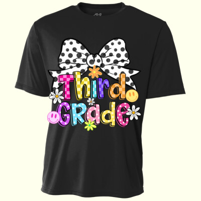 Third Grade Coquette Polka Dot Bow 89-194 - Youth Cooling Performance Short Sleeve Tee Thumbnail