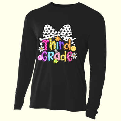 Third Grade Coquette Polka Dot Bow 89-194 - Adult Cooling Performance Long Sleeve Tee Thumbnail
